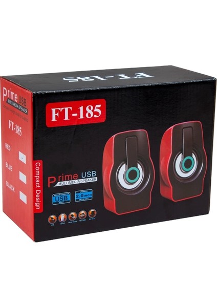 Magıcvoıce MV-4941 2.0 Multımedıa Rgb Işıklı 3 Watt * 2 USB Hoparlör Siyah/mavi-Siyah/kırmızı (4887)