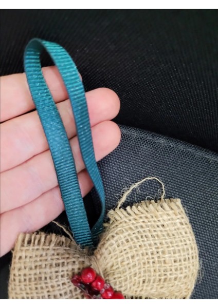 Ince Kurdeleli Gerçek Tarçınlı Yapay Bitkili Asmalık Yılbaşı Duvar Süsü 36 x 9 cm 1 Adet