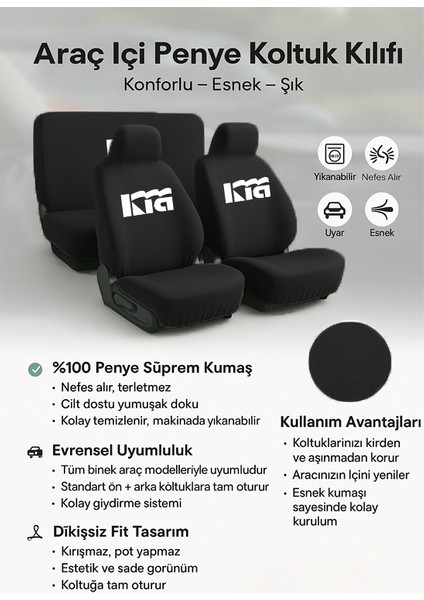 Her Mevsim Rahatlik Sunan Kia Ceed ile Uyumlu Oto Koltuk Kilifi ile Aracinizda Ferahlik fırsatları