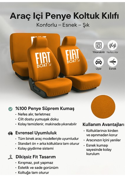 Kusursuz Oturan Fiat Albea ile Uyumlu Oto Koltuk Kilifi ile Konforu Dorukta Yasayin fırsatları
