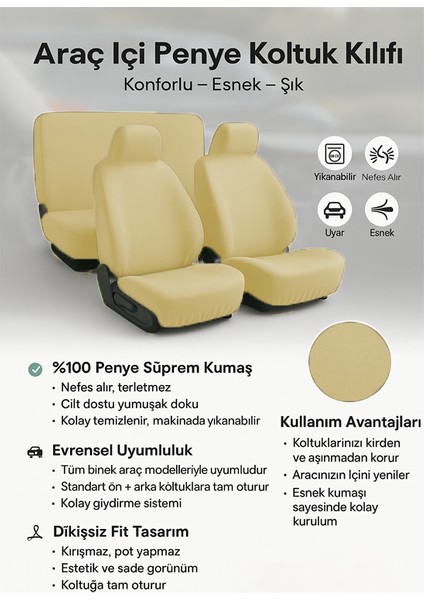 Aracinizi Yenileyin Nissan ile Uyumlu Oto Koltuk Kilifi Kaliteli Kumas ve Saglam Dikisle fırsatları