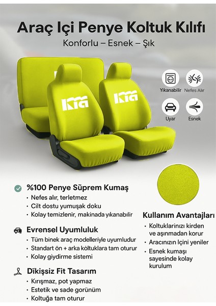 Kia Ceed Penye Koltuk Kılıfı Full Araç Set fırsatları