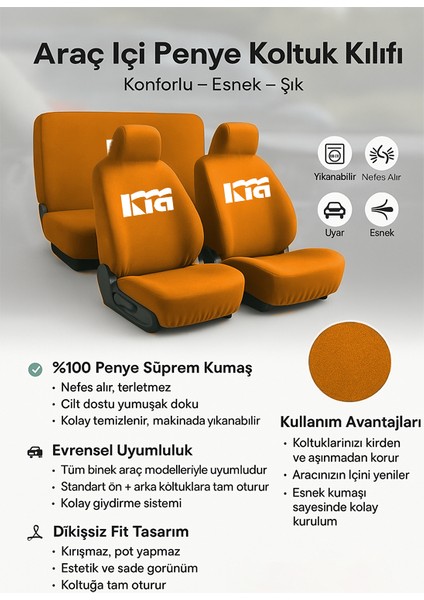 Her Mevsim Rahatlik Sunan Kia Ceed ile Uyumlu Oto Koltuk Kilifi ile Aracinizda Ferahlik fırsatları