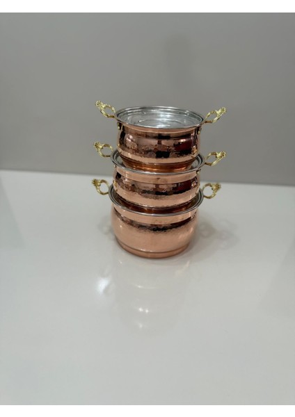 Sebe Home Bakır Mini Güveç Seti Mamalık