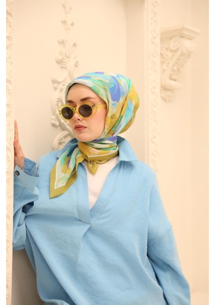 Akrilik Desen Olinda Ipek Eşarp modelleri