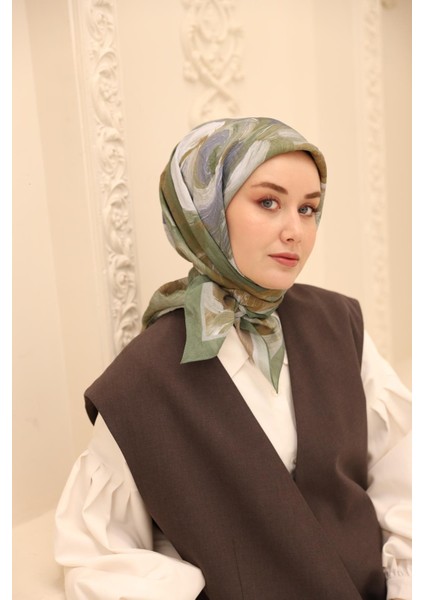 Akrilik Desen Olinda Ipek Eşarp