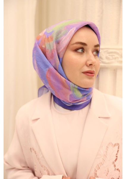 Akrilik Desen Olinda Ipek Eşarp modelleri