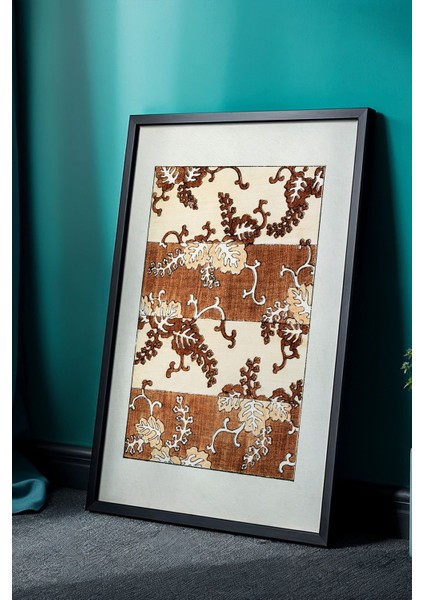 Doğal Ahşap Çerçeveli Japandi Tablo - Doğal Denge ve Zarafet