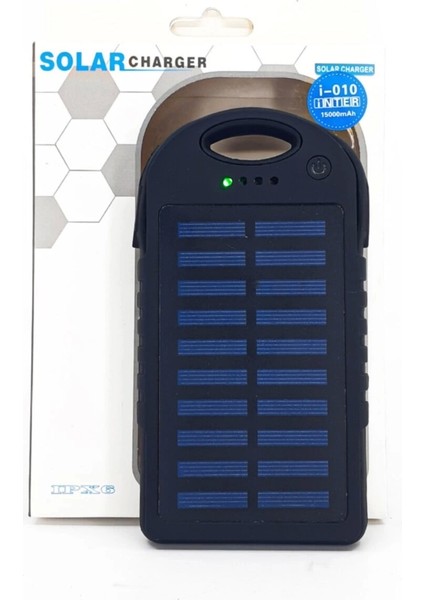 Güneş Enerjili Işıklı Solar Taşınabilir USB Girişli Şarj Cihazı Powerbank 15000 Mah fırsatları