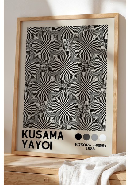 Doğal Ahşap Çerçeveli Geometrik Bağlantılar Japandi Tablo