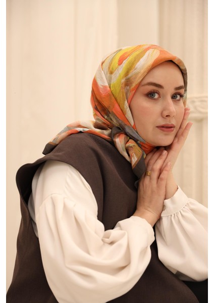 Akrilik Desen Olinda Ipek Eşarp