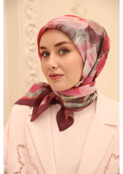 Akrilik Desen Olinda Ipek Eşarp modelleri