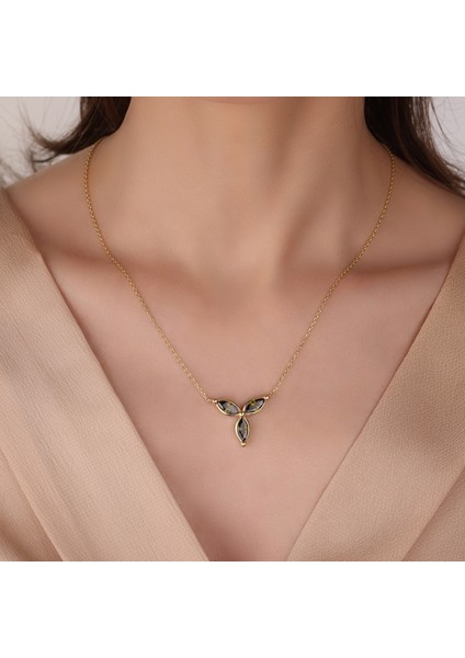 Markiz Kesim Peridot Kolye, Zirkon Peridot Kolye, 18 Ayar Altın Kaplama Kolye, 925 Ayar Gümüş Kolye, Yeşil Taşlı Kolye, fırsatları