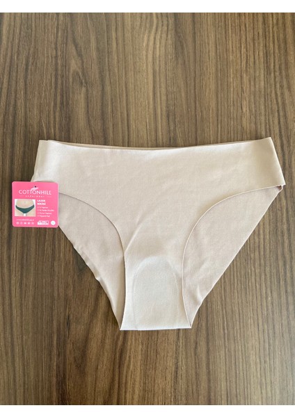 Kahve Klasik Basic Lazer Kesim Bikini Külot