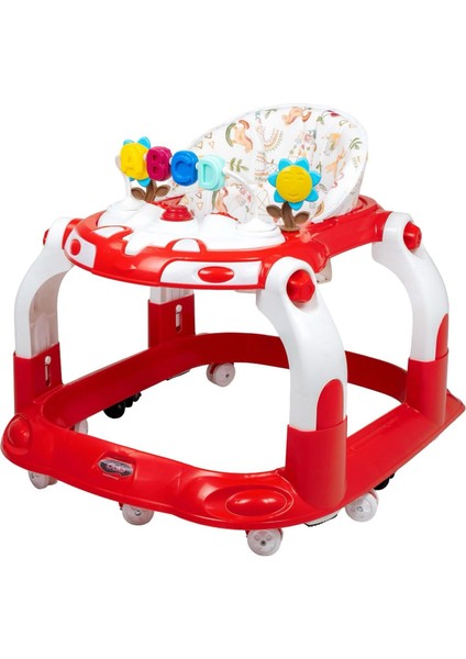 Colorjoy Lüx Robot Model Yürüteç | Oyuncaklı, Eğitici, | Kırmızı Yürüteç