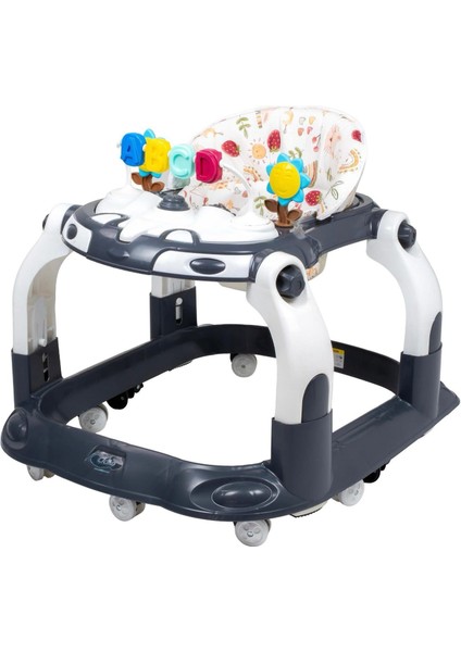 Colorjoy Lüx Robot Model Yürüteç | Oyuncaklı, Eğitici, | Antrasit Yürüteç