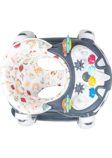 Colorjoy Lüx Robot Model Yürüteç | Oyuncaklı, Eğitici, | Antrasit Yürüteç