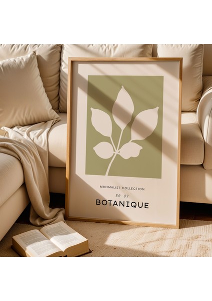 Bohem Botanik Dokunuşlu Minimalist Doğal Ahşap Çerçeveli Duvar Tablosu fiyatları