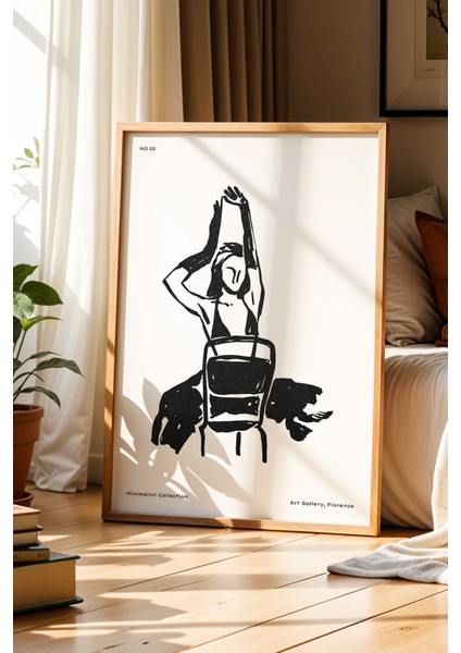 Özgürlük Dansı – Bohem Tarz Ahşap Çerçeveli Duvar Tablosu