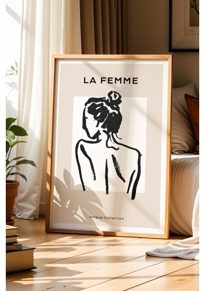 Kadının Gücü – Bohem Tarz Doğal Ahşap Çerçeveli Duvar Tablosu