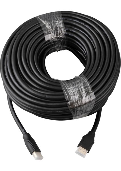 Fully G-507K Plastik Düz Siyah 25 Metre Gold Poşetli HDMI Kablo (4887) fiyatları