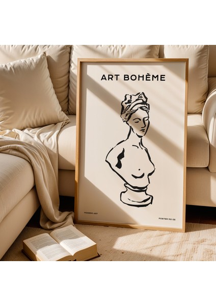 Figüratif Kadın Silüeti Doğal Ahşap Çerçeveli Duvar Tablosu fiyatları