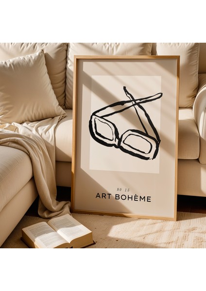 Sanatın Dokunuşu – Bohem Tarz Doğal Ahşap Çerçeveli Tablo fiyatları