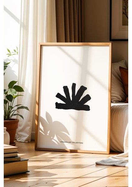 Minimalist Koleksiyon – Doğal Ahşap Çerçeveli Sanat Tablosu