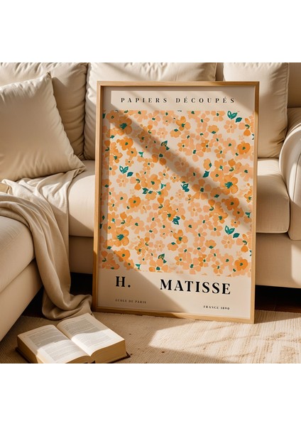 Matisse Renkli Botanik Sanatı Bohem Minimalist Ahşap Çerçeveli Duvar Tablosu fiyatları
