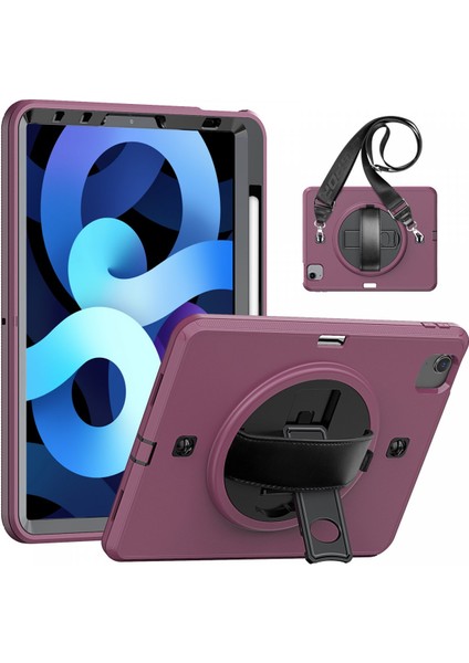 Apple iPad Pro 11 (2020) Kılıf Strap-C Otterbox Tablet Kapak - Mürdüm 11