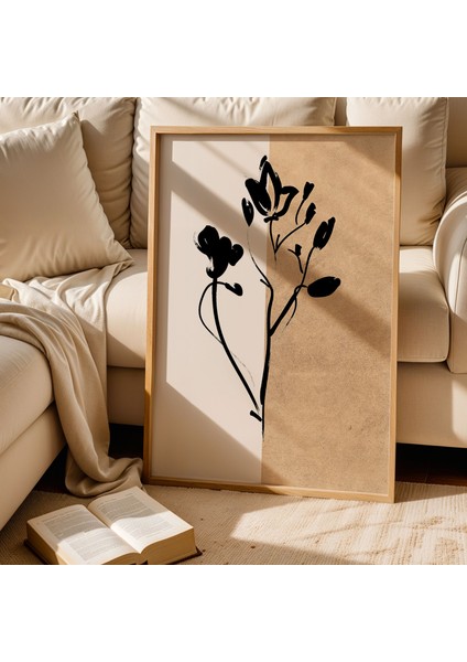Modern Sanat Bohem Minimalist Kahverengi Doğal Ahşap Çerçeveli Duvar Tablosu fiyatları