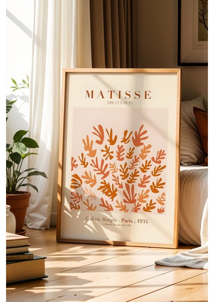 Matisse Kadın Portre Çizim Siyah Bohem Minimalist Ahşap Çerçeveli Duvar Tablosu