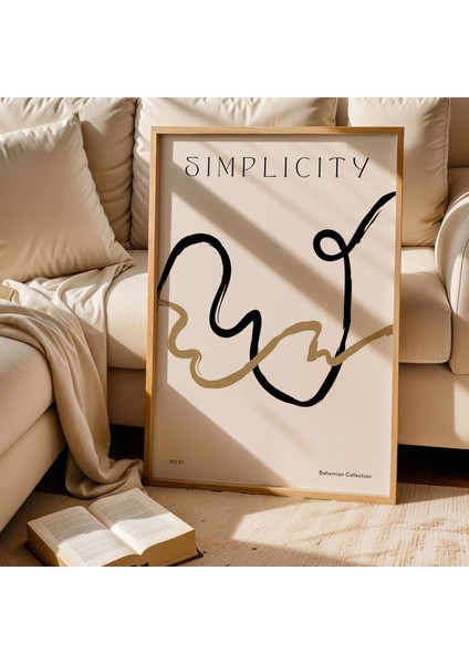 Simplicity Bohem Minimalist Doğal Ahşap Çerçeveli Duvar Tablosu fiyatları
