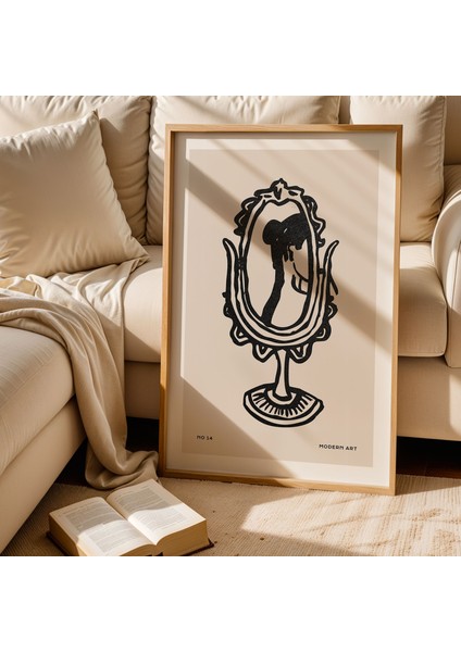 Vintage Tarz El Aynası Doğal Ahşap Çerçeveli Duvar Tablosu fiyatları