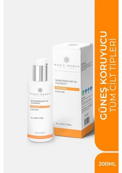 MAGIC WOMEN-Güneş Koruyucu Krem Spf 50- 200 ml
