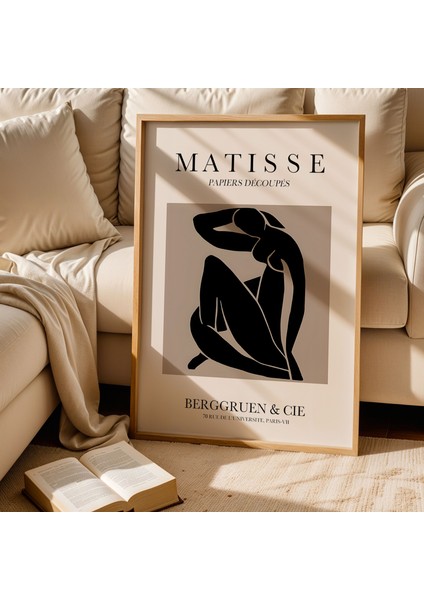 Matisse Kadın Figürü Bohem Minimalist Ahşap Çerçeveli Duvar Tablosu fiyatları