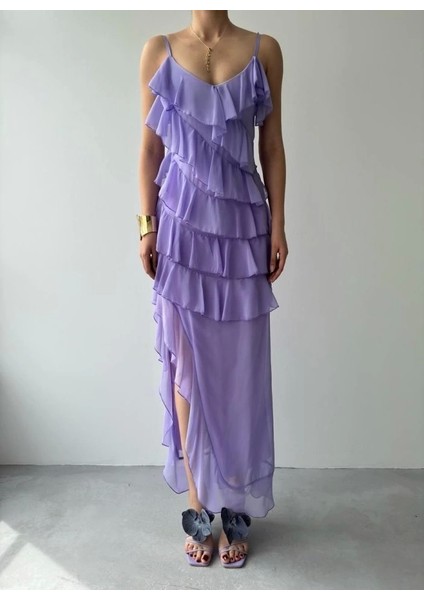 Ples Yırtmaç Detaylı Elbise fiyatları