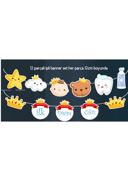 32PARÇA Ilk Dişim Çıktı Erkek Diş Buğdayı Seti Banner Pasta Kürdanı Cupcake Süsü Seti modelleri