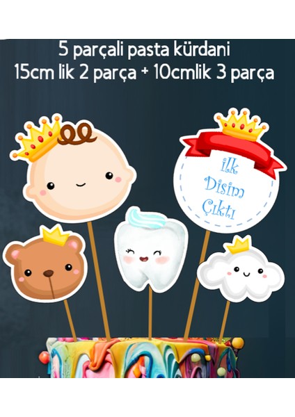 32PARÇA Ilk Dişim Çıktı Erkek Diş Buğdayı Seti Banner Pasta Kürdanı Cupcake Süsü Seti fırsatları