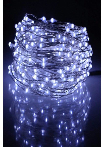 Pilli 5 Metre Dekoratif Peri LED Beyaz Aydınlatma Süsleme Lambası (4887)
