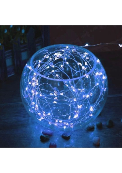 Pilli 5 Metre Dekoratif Peri LED Beyaz Aydınlatma Süsleme Lambası (4887)