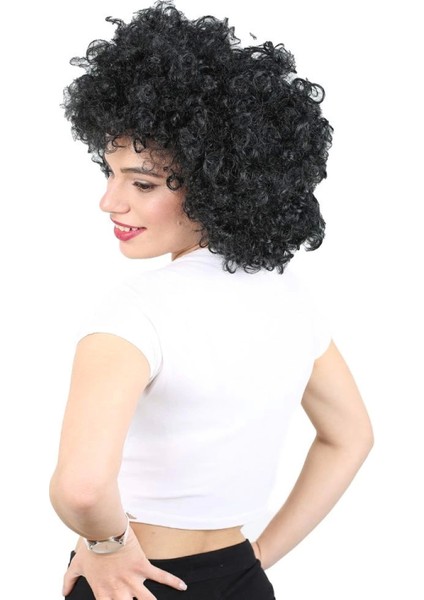 Animasyon Parti ve Palyaço Peruğu - Siyah modelleri