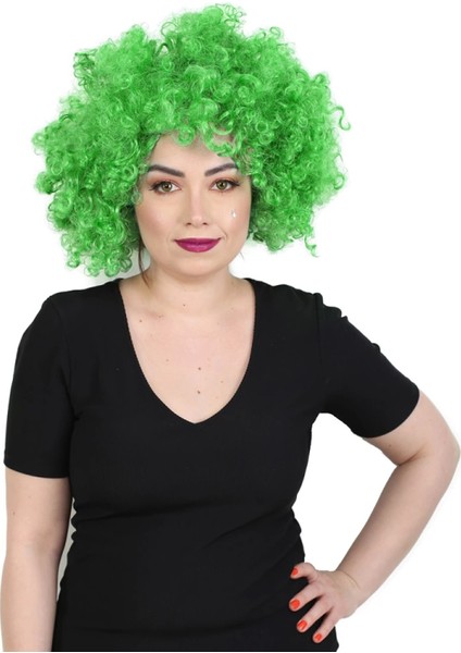 Animasyon Parti ve Palyaço Peruğu - Açık Yeşil