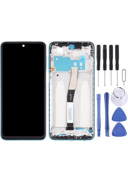 Redmi Note 9 Pro LCD Ekran Çerçeveli +Tamir Seti Mavi Renk Ilanı LCD Ekran
