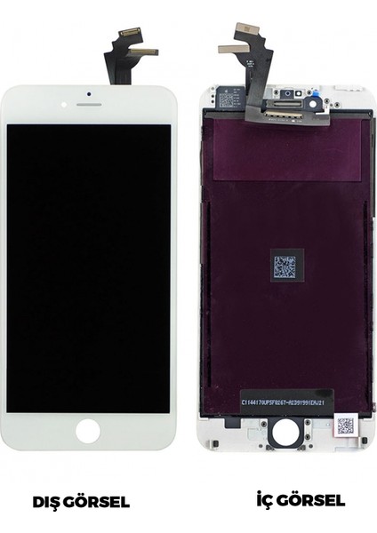 Apple iPhone 6 Plus Uyumlu Aa Kalite LCD Dokunmatik Çıtalı (Beyaz Renk Ilanı) Uygun