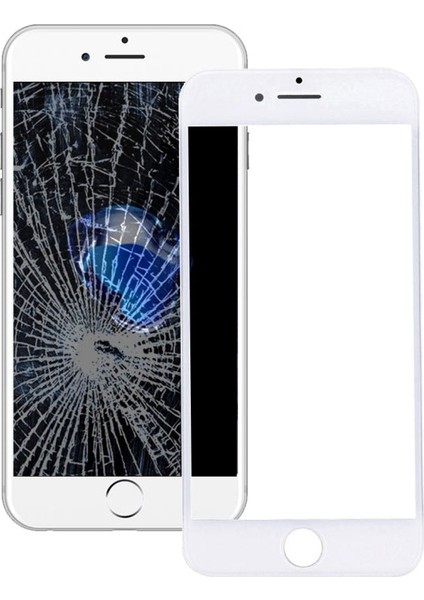 iPhone 7 Plus Ön LCD Ekran Çerçeve Çerçeveli Ön Ekran Dış Cam Lens Beyaz Renk Ilanı F45FD