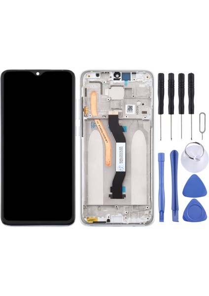 Redmi Note 8 Pro LCD Ekran Çerçeveli Beyaz Renk Ilanı +Tamir Seti Çift Sim Kart Versiyonu Fgrve