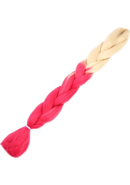 Afrika Örgülük Sentetik Ombreli Saç 100 Gr. - Platin / Pembe