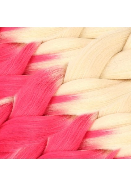 Afrika Örgülük Sentetik Ombreli Saç 100 Gr. - Platin / Pembe
