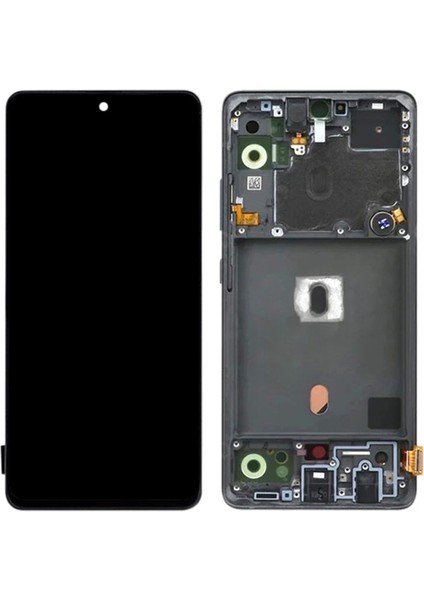 Samsung Galaxy A51 LCD Ekran +Tamir Seti Çerçeveli OLED Sm A515 Uygun